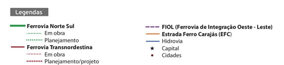 Mapa da Hinterlândia do Porto do Itaqui