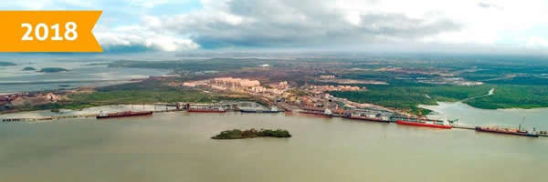 Porto do Itaqui em 2018 Porto do Itaqui em 2016