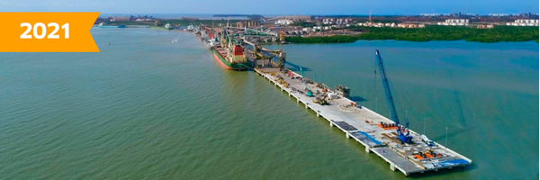 Porto do Itaqui em 2021 Porto do Itaqui em 2020